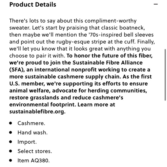 J.Crew Cashmere Boatneck Sweater with bell sleeves - Picture 9 of 10